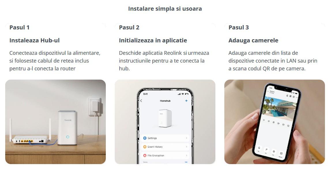 Reolink Hub 1: manageriaza pana la 8 camere, compatibil cu - imagine 4