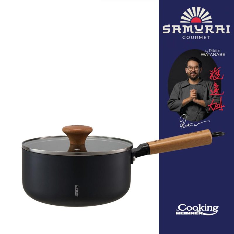 CASEROLA ALUMINIU + CAPAC 20X9.5 CM, 2.7L, RIKITO WATANABE, SAMURAI