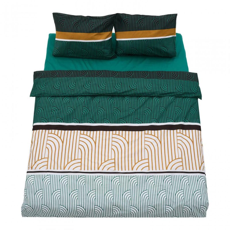 Lenjerie dubla 100% bumbac,4 piese, Deco