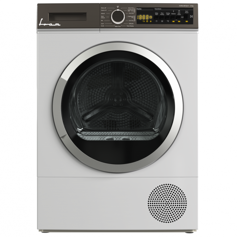 Uscator de rufe FRAM FHPD-V8T2A++, 8 kg, Clasa: E, Alb