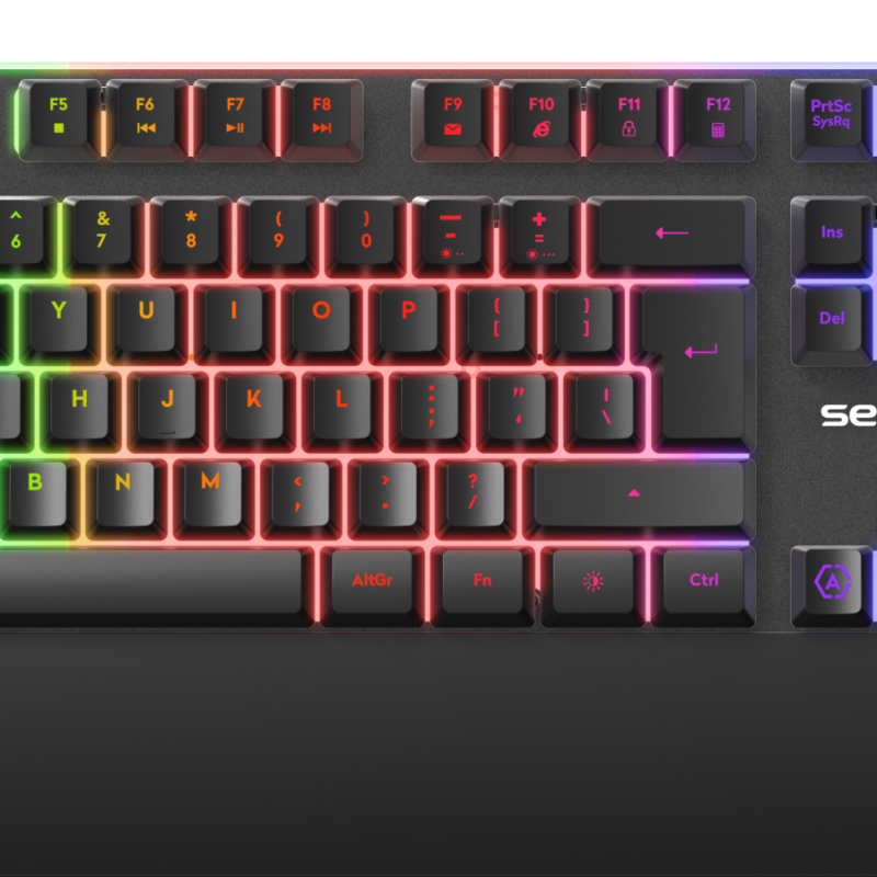 Tastatura gaming cu fir iluminata Serioux Nexor, interfata USB, numar