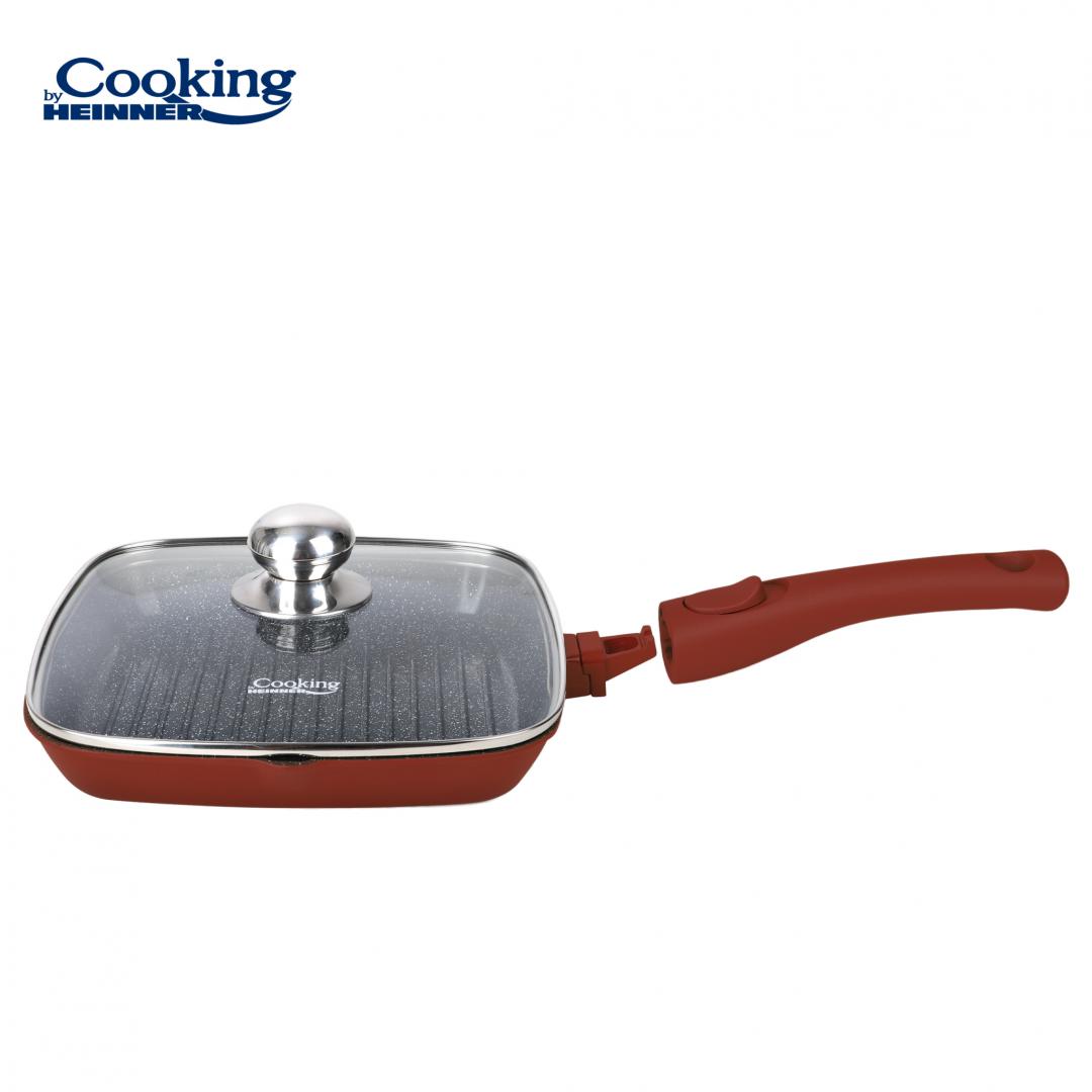 TIGAIE GRILL ALUMINIU TURNAT+CAPAC 24x4 CM,CALABRIA, COOKING BY HEINNER - imagine 5