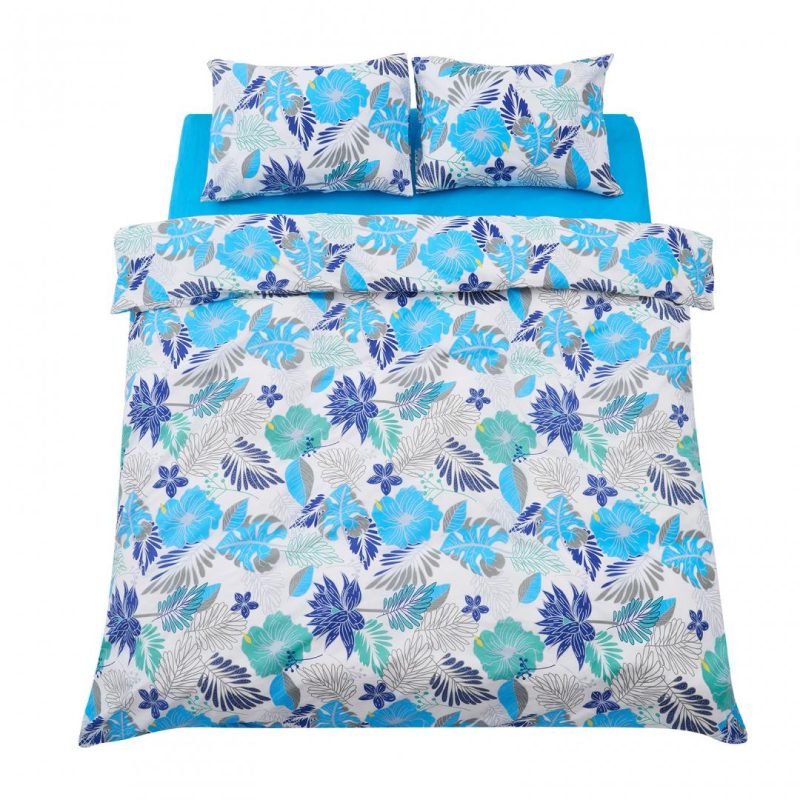 Lenjerie kingsize, bumbac,132 TC, Ciel