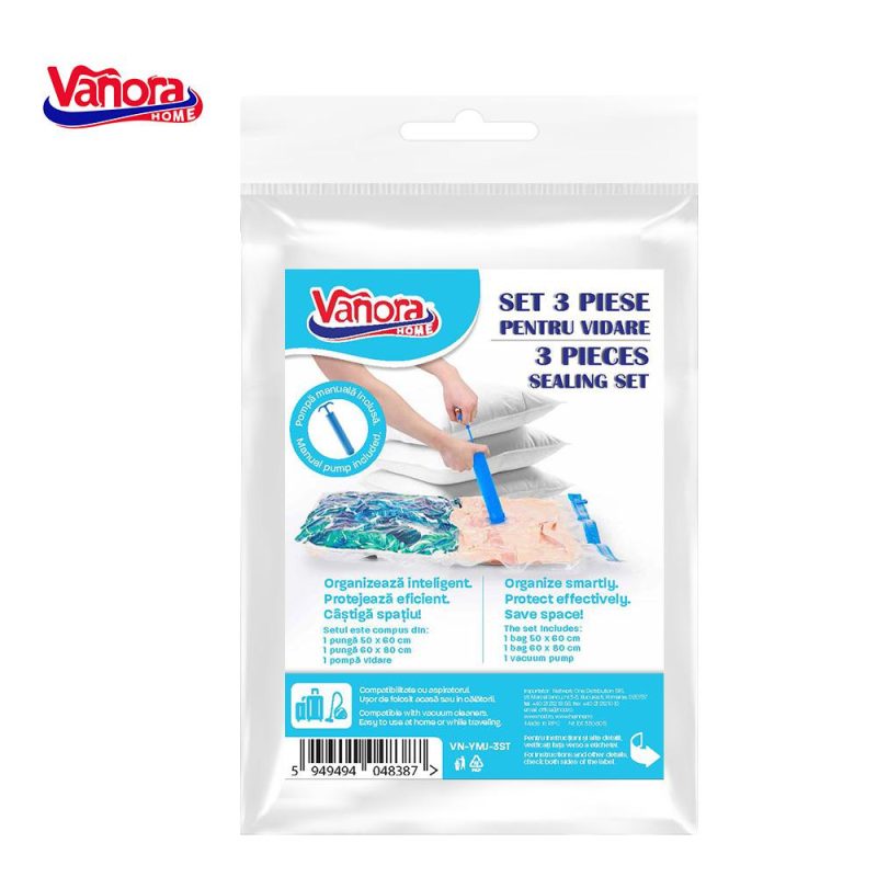 SET 3 PIESE PENTRU VIDARE CU POMPA, VANORA HOME
