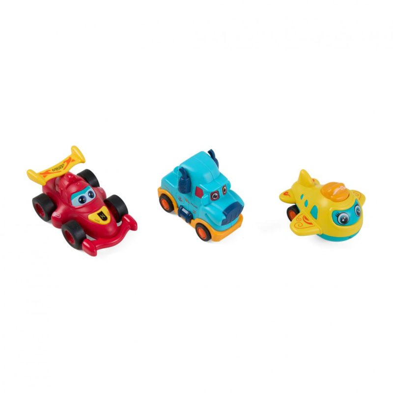 SET 3 VEHICULE ACTIONATE PRIN INERTIE- CAMION ALBASTRU, MASINA DE
