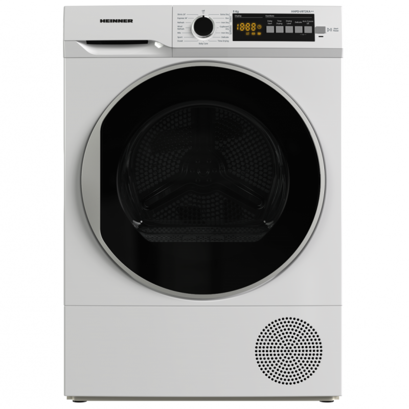 Uscator de rufe HEINNER HHPD-V8T2KA++, 8 kg, Clasa: E, Alb