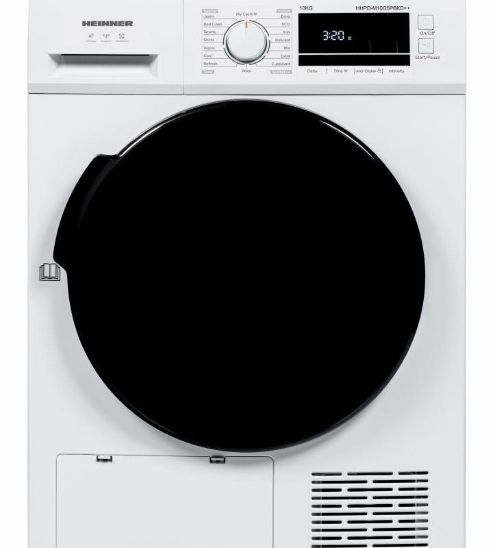 Uscator de rufe HEINNER HHPD-M10G5PBKD++, 10 kg, Clasa: D, Alb