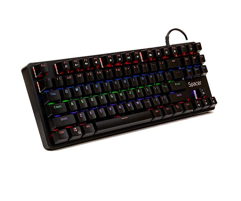 Tastatura Mecnaica Spacer SPKB-MK-IMMORTAL cu fir, USB, switch-uri mecanice albastre,