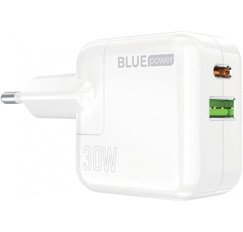Incarcator Retea BLUEpower BC111A, 30W, 2 porturi, Alb