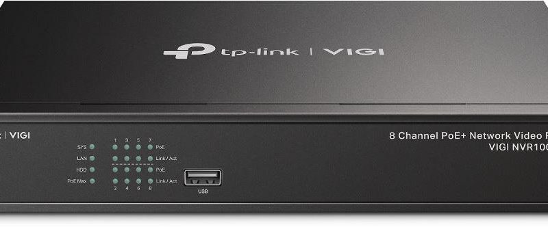 NVR PoE TP-Link VIGI 8 canale 1008H-8MP; 113W, 8 MP,1