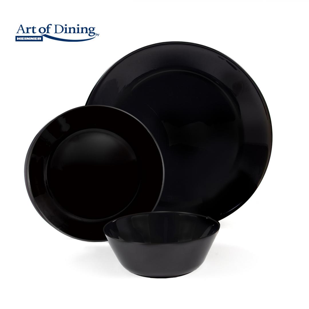 SERVICIU MASA DIN OPAL NEGRU 18 PIESE, CATANIA, ART OF