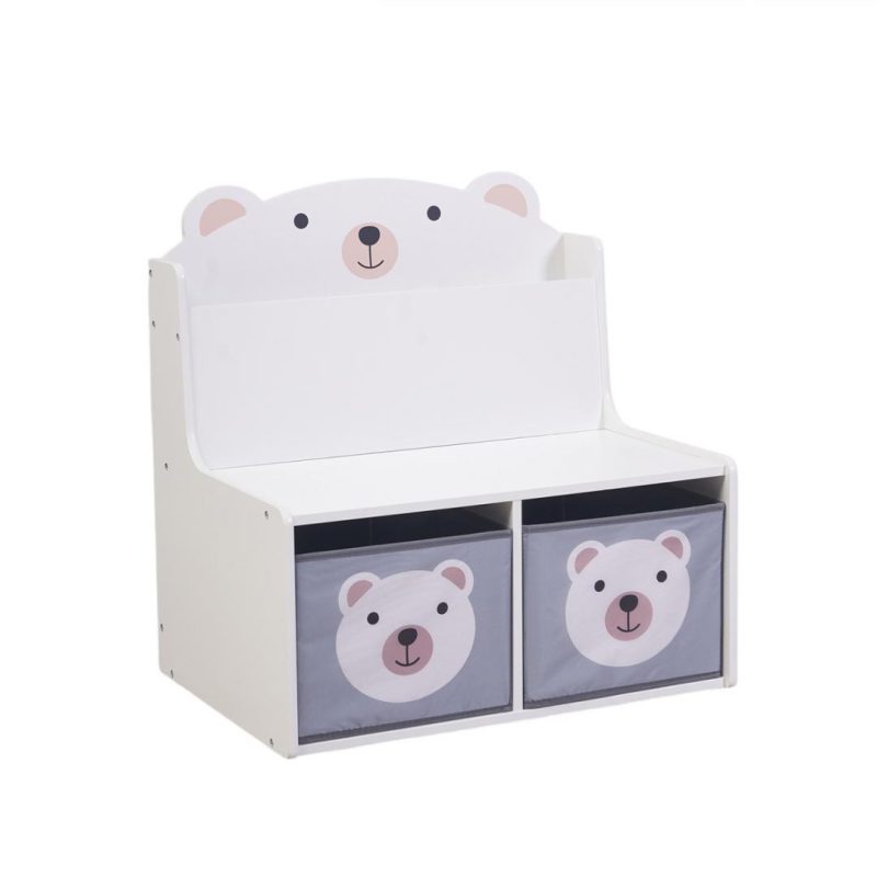 Bancuta cu spatiu de depozitare jucarii si carti Bear, U-Grow
