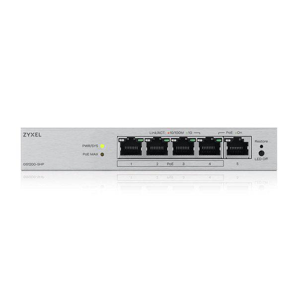 ZYXEL GS1200-5HPV3 5-Port Gigabit PoE Web-Managed Switch - imagine 7