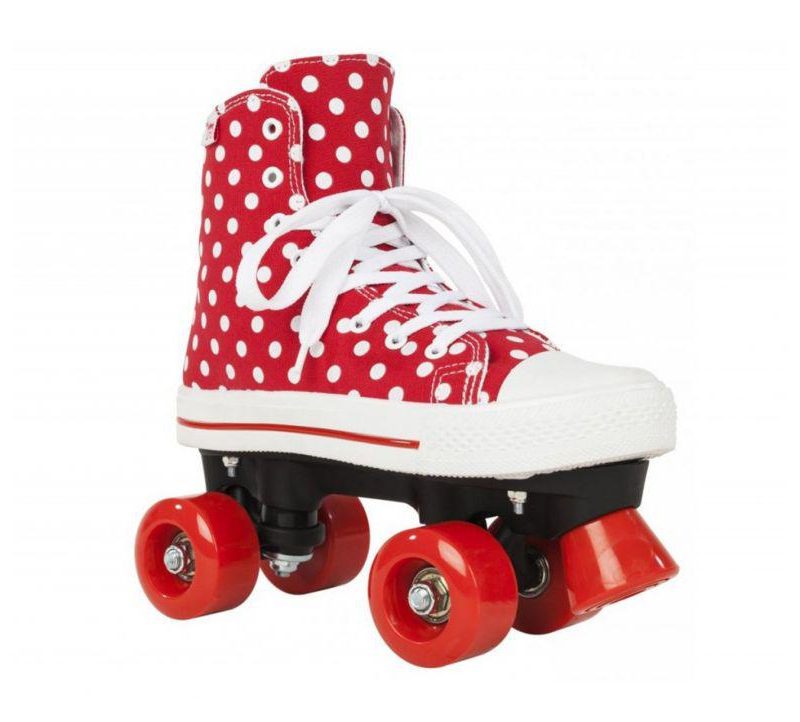 ROLE ROOKIE CANVAS HIGH POLKA DOTS 33 ROSU ALB