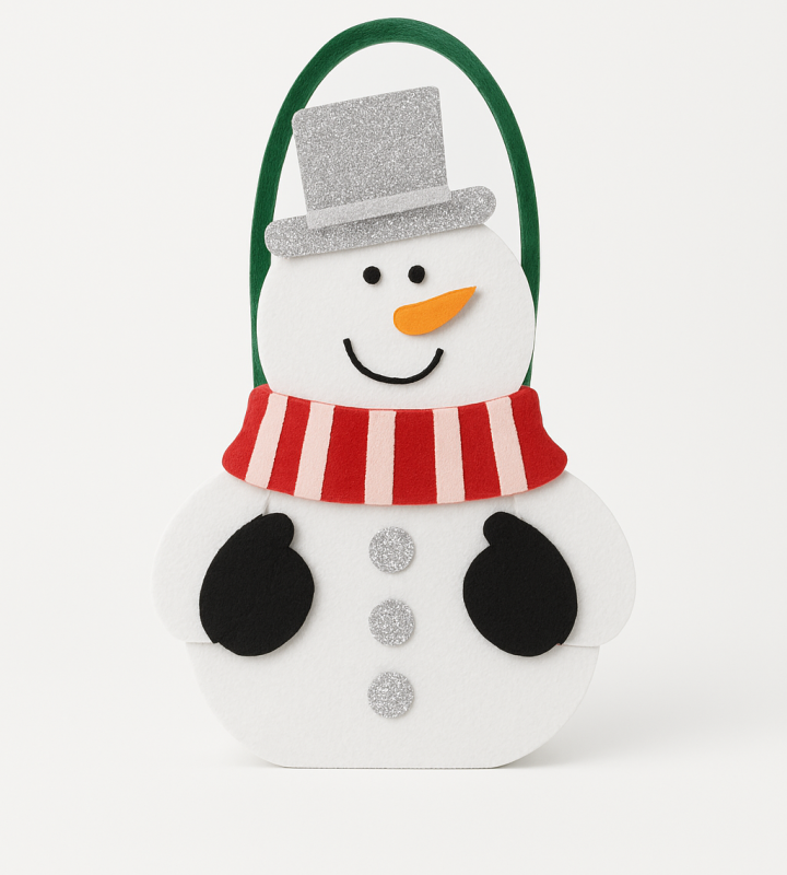 Prosop de bucatarie cu gentuta Snowman