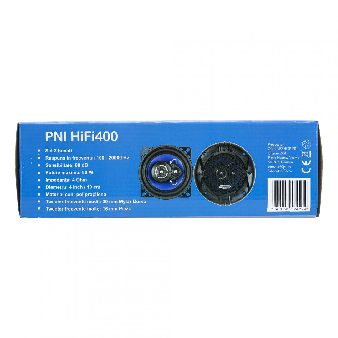 Difuzoare auto coaxiale PNI HIFI400, 80W, 4 Ohm, 10 cm, - imagine 11
