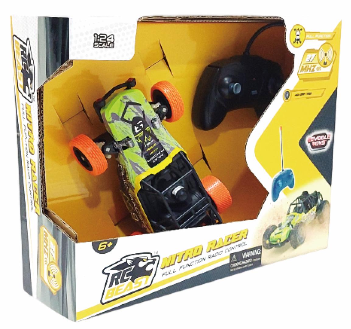 MASINUTA CU TELECOMANDA NITRO RACER, SCARA 1/24, 19CM, VERDE - imagine 3