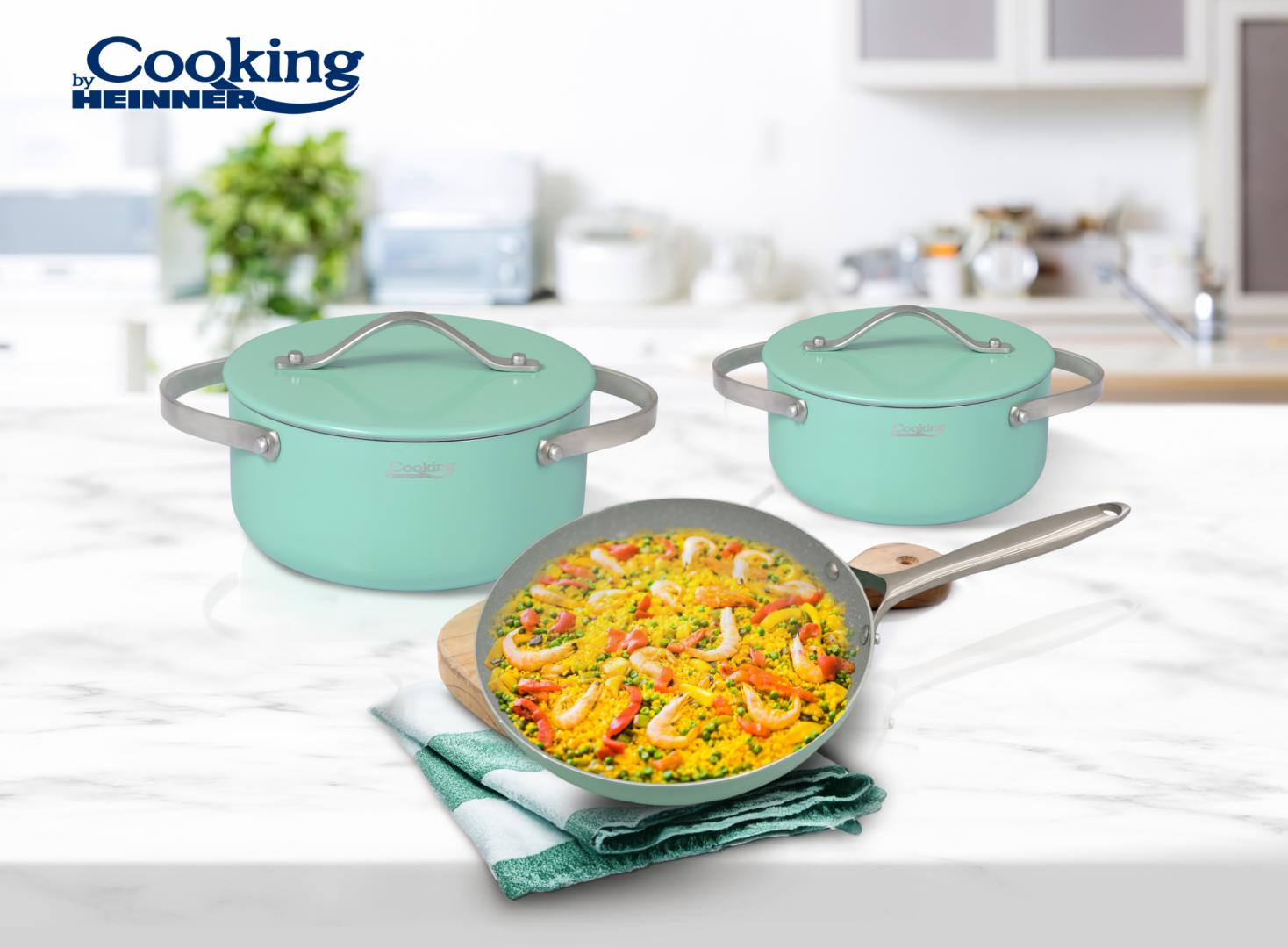 SET GATIT 5 PIESE ALUMINIU PRESAT, CRETA, COOKING BY HEINNER - imagine 3