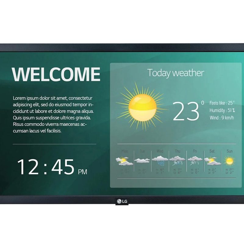 Monitor Signage LG, 22", 250nit, 18/7, FHD, panel IPS, E-LED,