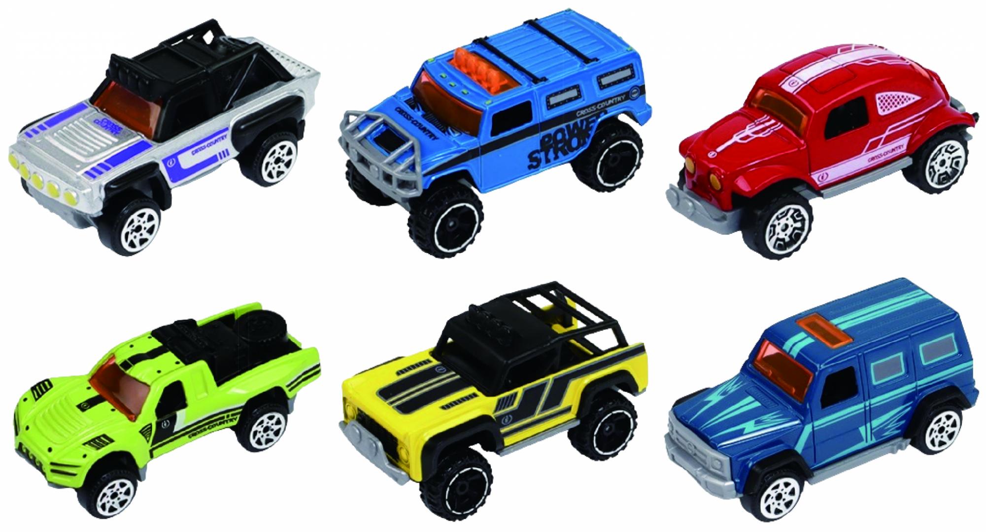 MACHETA DIE CAST, SET 6 CAMIONETE, SCARA 1/64, 7.5CM, DIVERSE