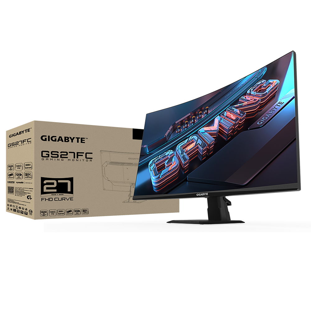 Gigabyte Monitor Gaming 27" VA 1500R GS27FC, Non-glare, Rezolutie: 1920 - imagine 3