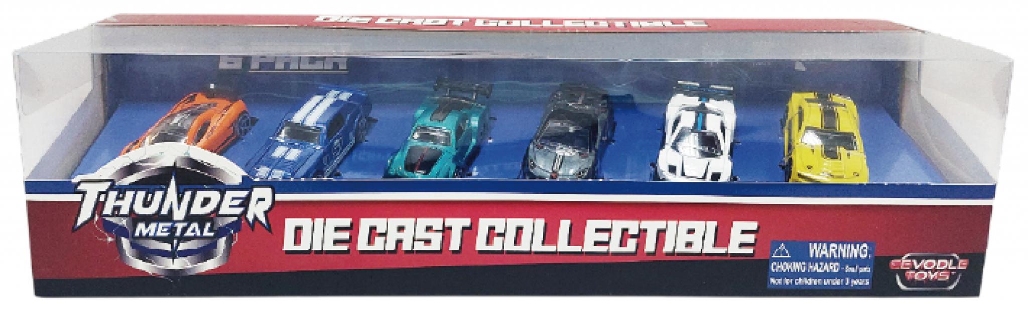 MACHETA DIE CAST, SET 6 MASINI CURSE, SCARA 1/64, 7.5CM, - imagine 5