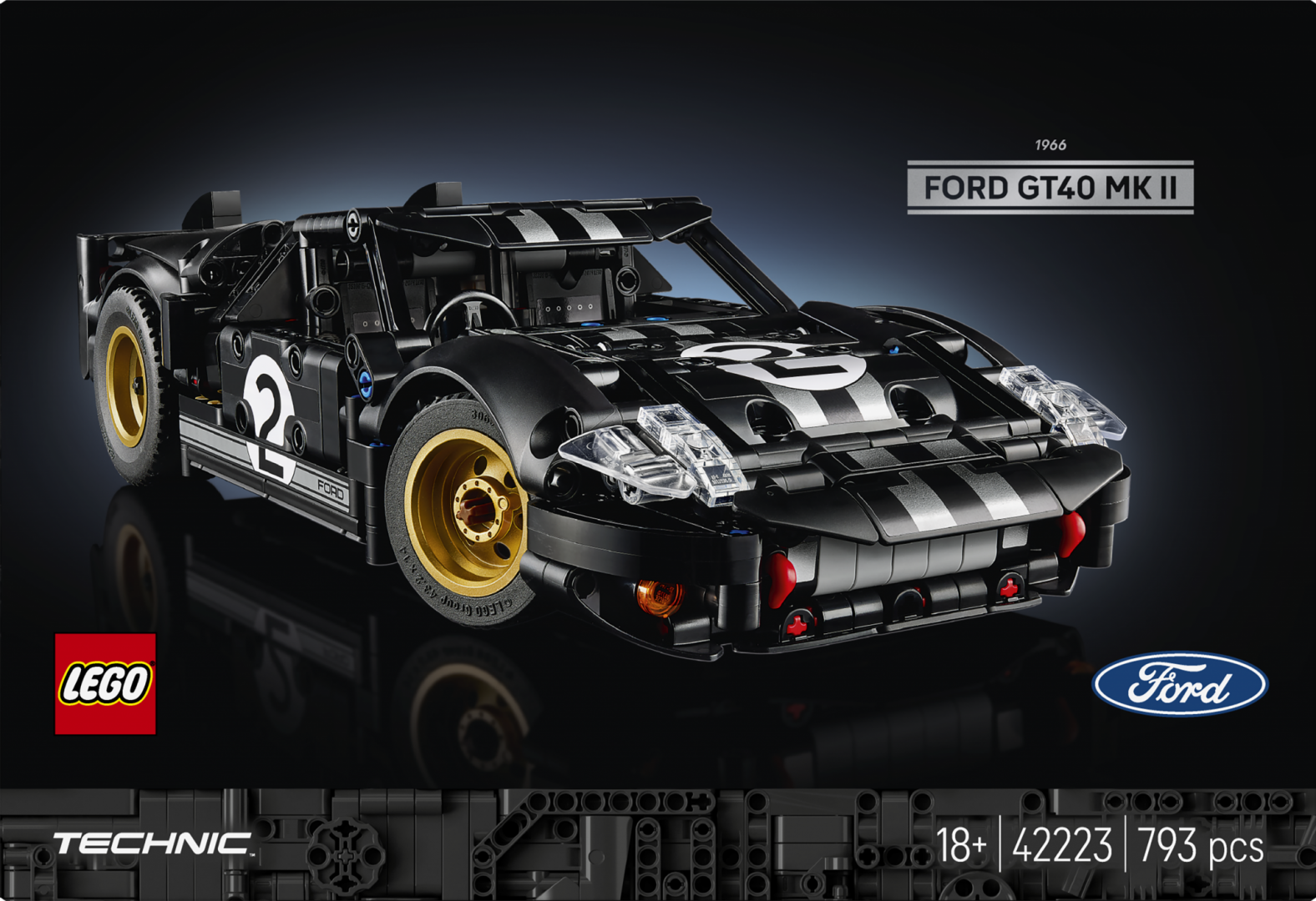 MASINA DE CURSE 1966 FORD LEGO42223 - imagine 4