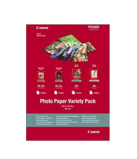 Hartie foto Canon VP-101S Variety Pack, dimensiune 10x15cm, greutate 200g/m2,