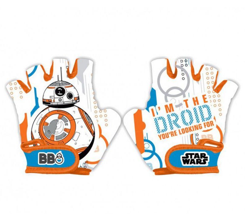 MANUSI PENTRU BICICLETA SEVEN, MODEL STAR WARS, ALB PORTOCALIU