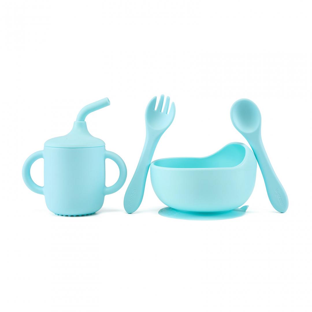 Set 4 piese diversificare din silicon: Cana cu pai, bol - imagine 3