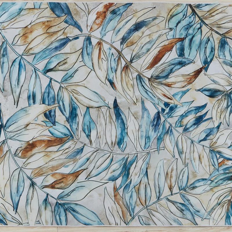Covor Heinner cu print digital 3D 70x140 cm Leafs