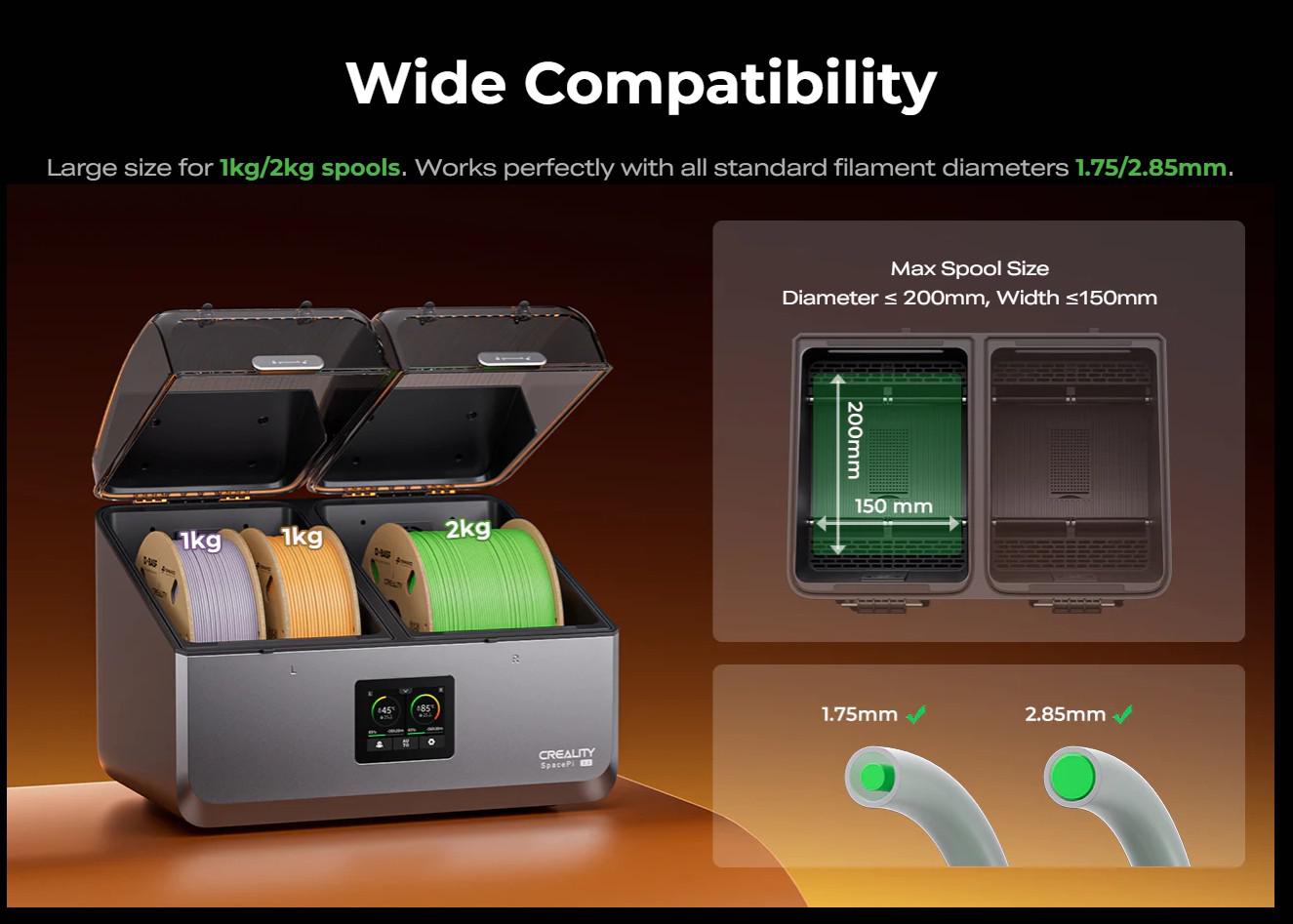 CREALITY 3D SPACE PI X4 FILAMENT DRYER, Capacitate: 4 role - imagine 4