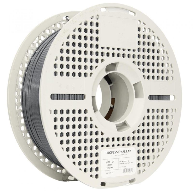 PROF. LAB 3D FILAMENT 1KG PETG + Carbon Fiber GRAY,