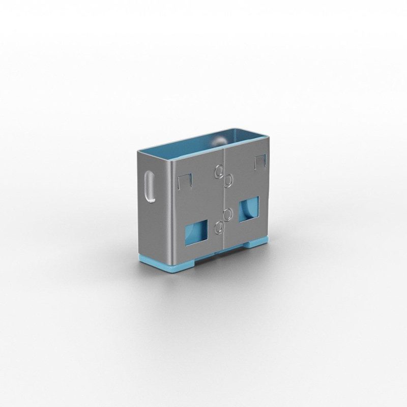 Adaptor USB Locks Lindy, 10 USB, blue