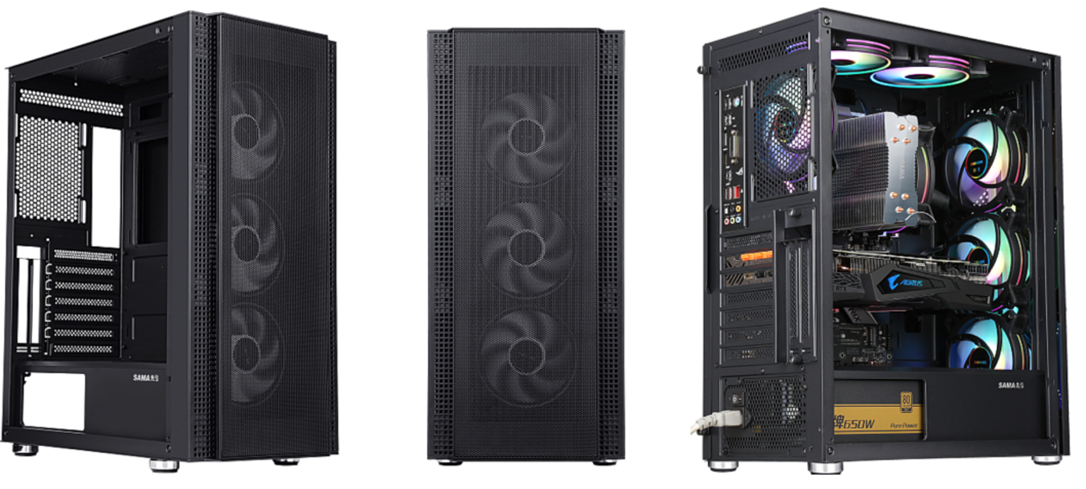 Carcasa gaming Serioux Quantum, fara sursa, tip middle tower, capac - imagine 3