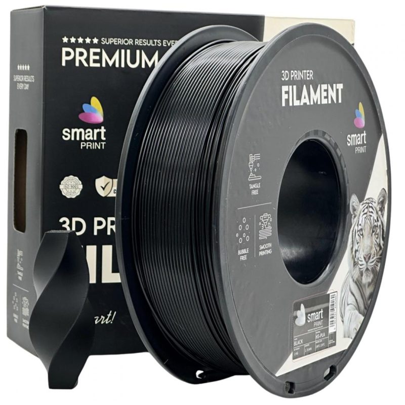 Filament 3D Smart Print, Diamentru 1.75mm, Greutate: 1KG, Culoare: Negru,