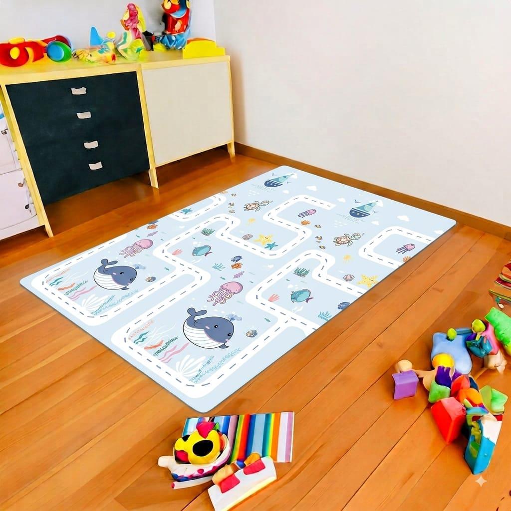 Covor de joaca pentru copii U-Grow, din spuma, pliabil, 2 - imagine 5