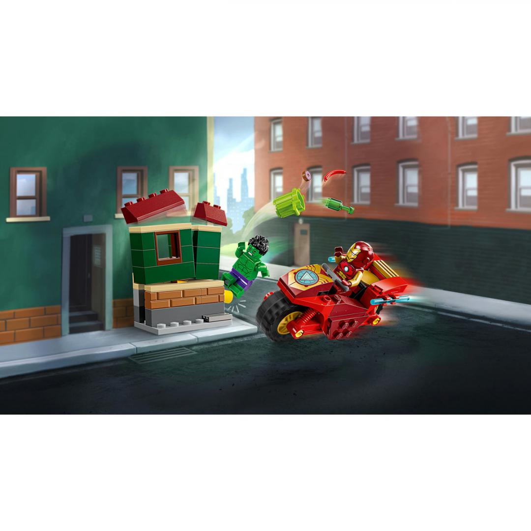 IRON MAN CU MOTOCICLETA SI HULK, LEGO 76287 - imagine 6
