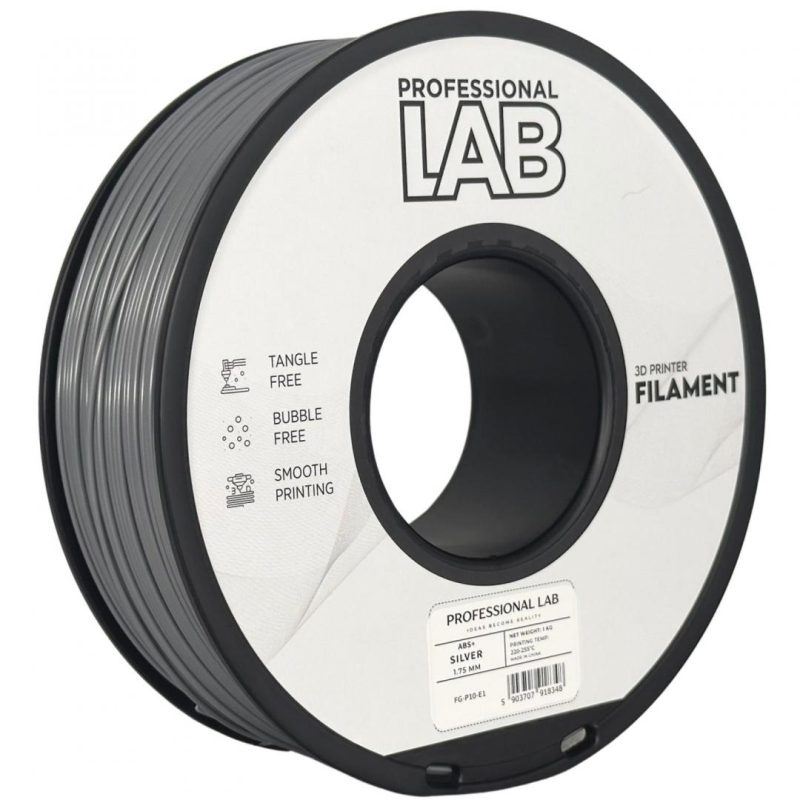 Filament 3D Proffesional Lab, Diamentru 1.75mm, Greutate: 1KG, Culoare: Silver,