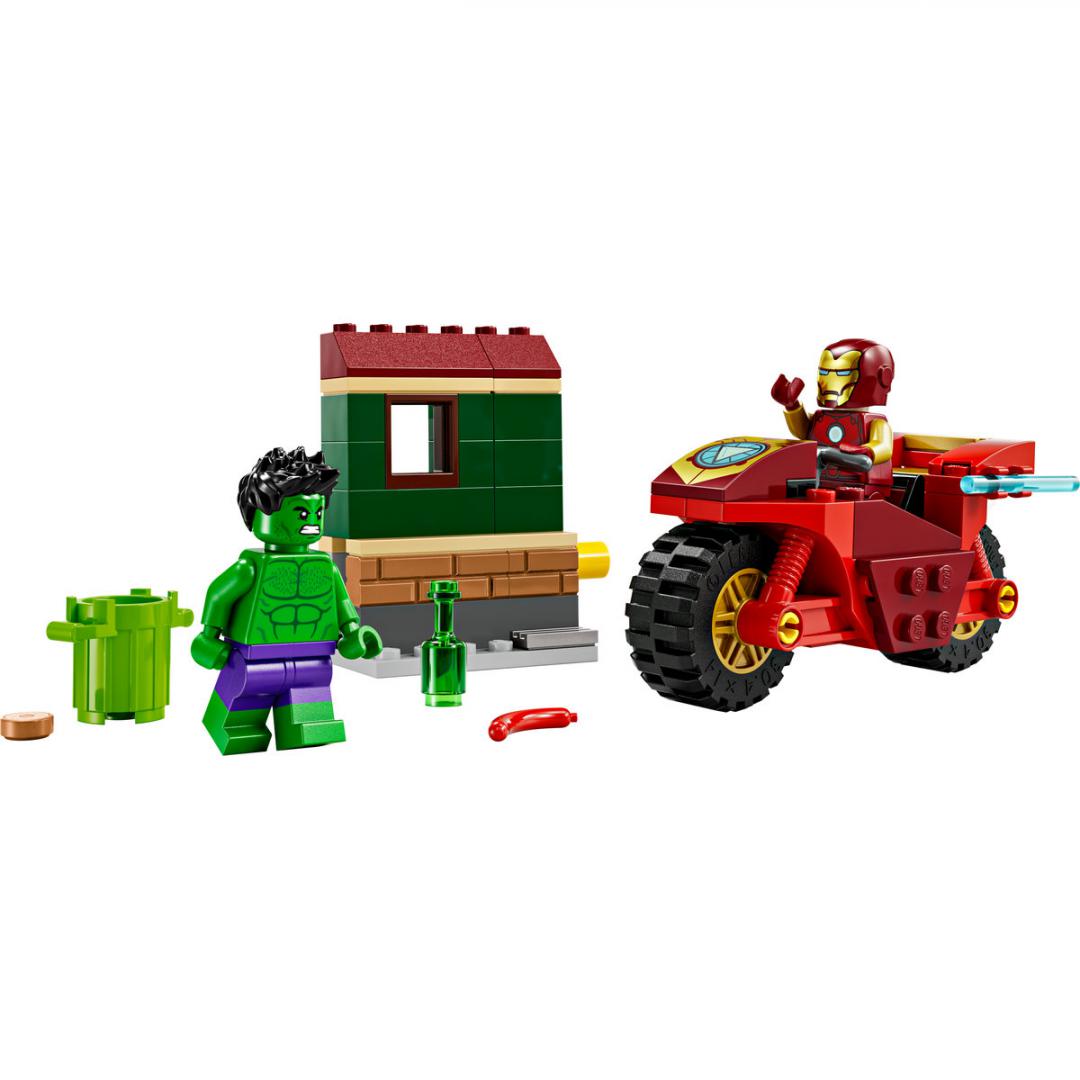 IRON MAN CU MOTOCICLETA SI HULK, LEGO 76287 - imagine 4