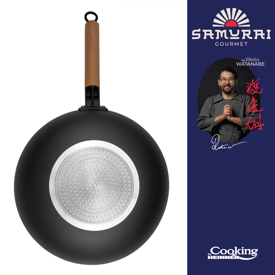 TIGAIE WOK 32X9 CM, RIKITO WATANABE, SAMURAI GOURMET, COOKING BY - imagine 4